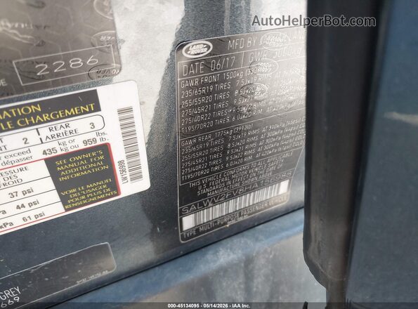 SALWV2FV8HA156988 2017 LAND ROVER RANGE ROVER SPORT Gray Engine compartment view