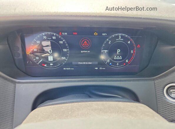 SALYB2EN3KA213723 2019 LAND ROVER RANGE Черный Вид щитка приборов