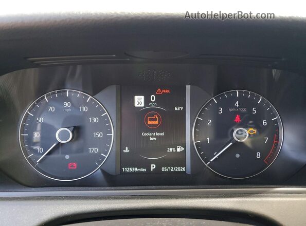 SALYB2EV2KA795703 2019 LAND ROVER RANGE Черный Вид щитка приборов