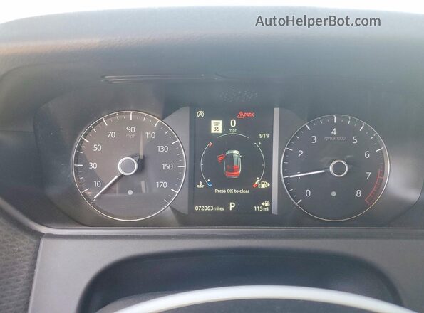 SALYB2EX8KA207806 2019 LAND ROVER RANGE Черный Вид щитка приборов