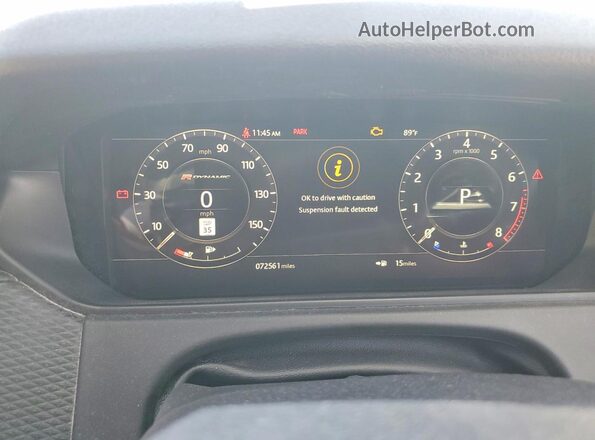 SALYL2EX1KA796193 2019 LAND ROVER RANGE Серый Вид щитка приборов