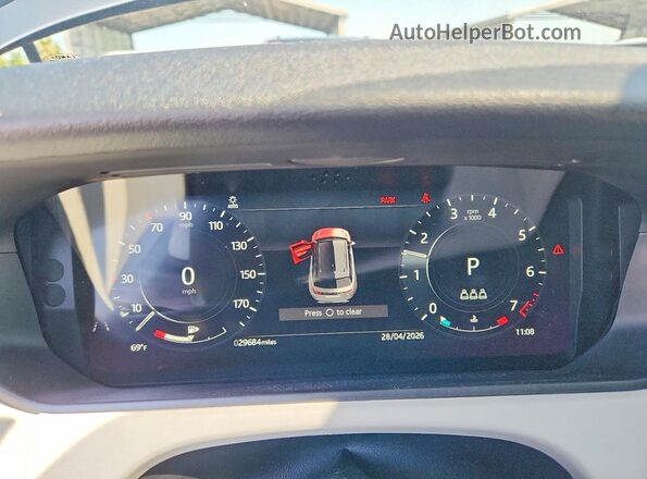 SALYT2EX4NA346462 2022 LAND ROVER RANGE Серый Вид щитка приборов