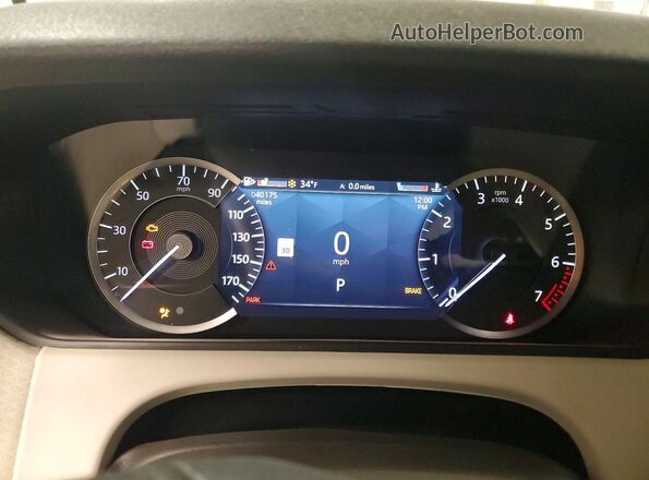 SALYT2EX8PA358407 2023 LAND ROVER RANGE Gray Vista del cuadro de instrumentos
