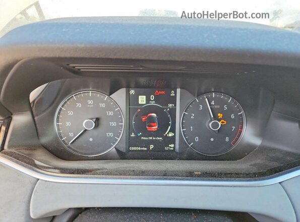 SALZJ2FX7LH068430 2020 LAND ROVER RANGE Gray Widok zestawu wskaźników
