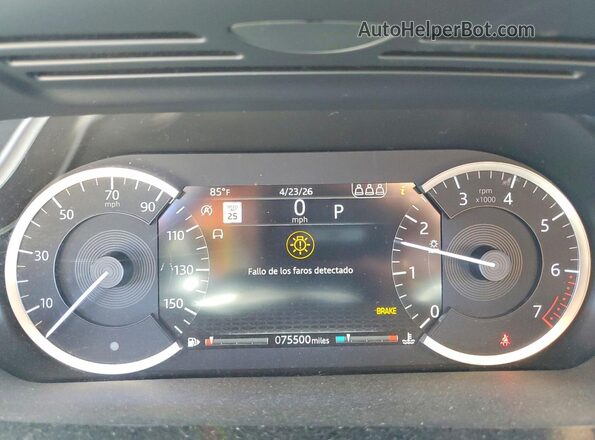SALZJ2FX9LH085729 2020 LAND ROVER RANGE White Vista del cuadro de instrumentos