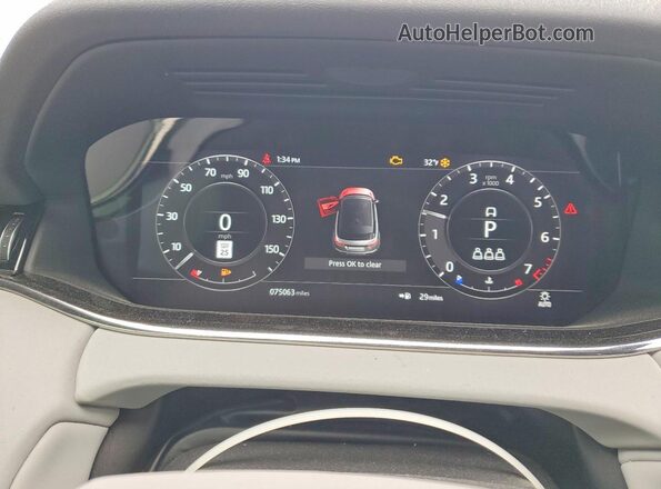 SALZL2FX2LH019310 2020 LAND ROVER RANGE Белый Вид щитка приборов