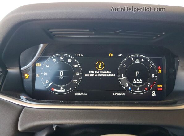 SALZP2FX7LH061461 2020 LAND ROVER RANGE Gray Widok zestawu wskaźników
