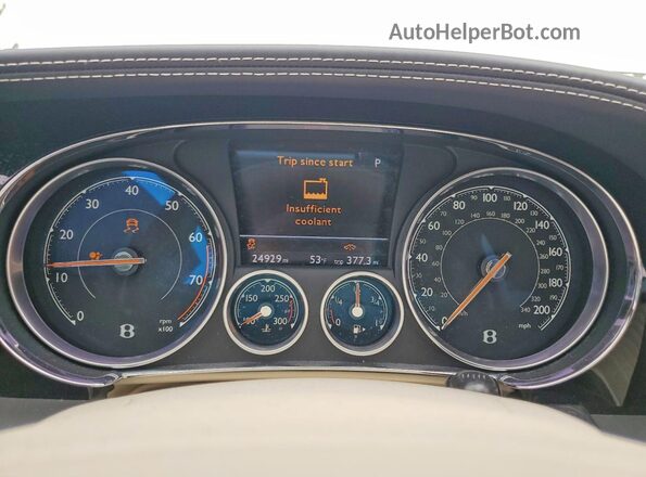 SCBFH7ZA4GC057482 2016 BENTLEY CONTINENTAL White Vista del cuadro de instrumentos