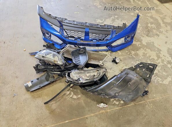 SHHFK7H61KU207232 2019 HONDA CIVIC Blue ძრავის განყოფილების ხედი