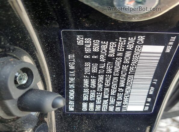 SHHFK7H62MU226200 2021 HONDA CIVIC Black Вид підкапотного простору