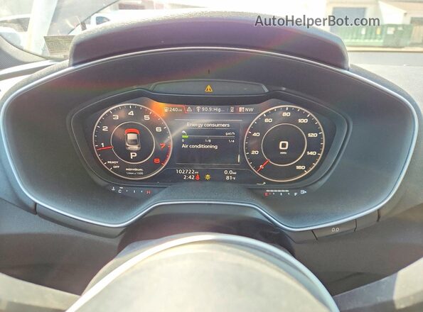 TRUC5AFV5H1006511 2017 AUDI TT Gray Widok zestawu wskaźników