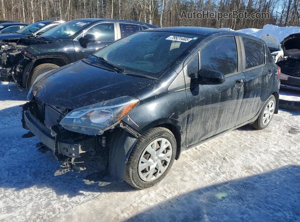 VNKKTUD32KA105557 2019 TOYOTA YARIS Black Առջևի ձախ երեք քառորդ տեսարան