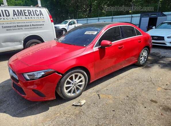 W1K3G4EB1LW047409 2020 MERCEDES-BENZ A Red წინა მარცხენა ხედი სამი მეოთხედიდან