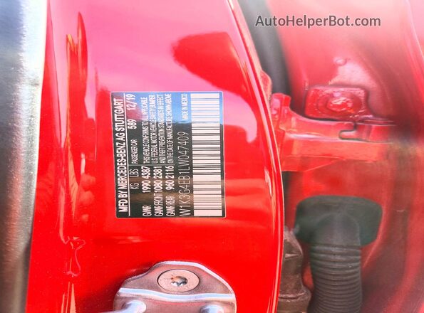 W1K3G4EB1LW047409 2020 MERCEDES-BENZ A Red ძრავის განყოფილების ხედი