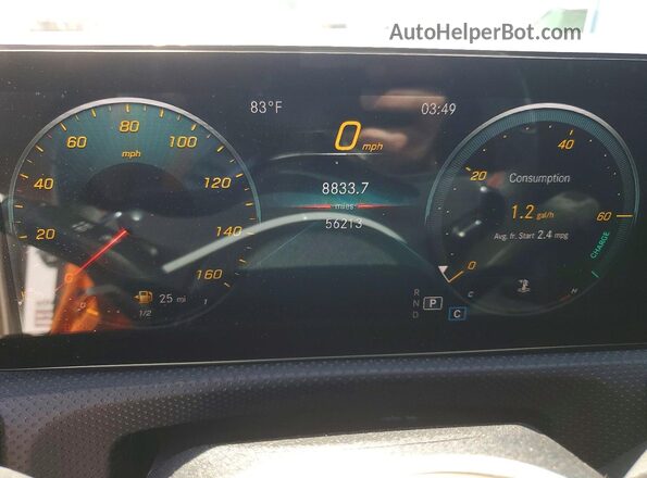 W1K3G4EB2MJ287485 2021 MERCEDES-BENZ A White Սարքավորումների վահանակի տեսք