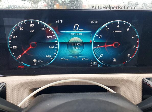 W1K3G4EB4MJ320485 2021 MERCEDES-BENZ A Black Widok zestawu wskaźników