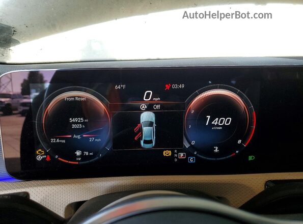 W1K3G4EB5MJ268445 2021 MERCEDES-BENZ A Черный Вид щитка приборов