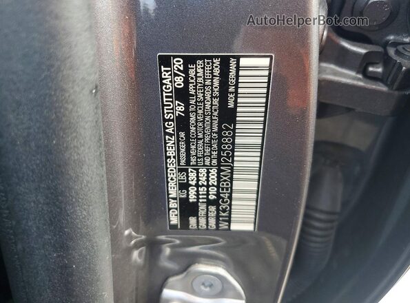 W1K3G4EBXMJ258882 2021 MERCEDES-BENZ A Черный Вид подкапотного пространства