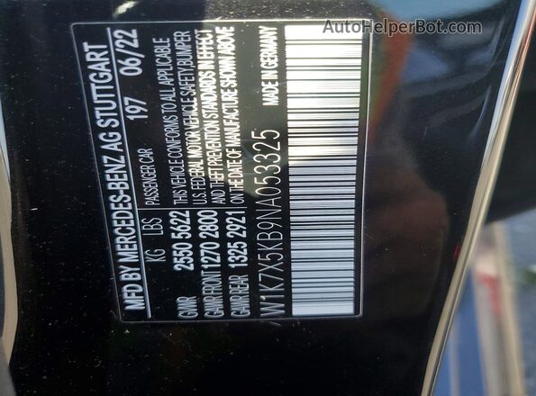W1K7X5KB9NA053325 2022 MERCEDES-BENZ AMG Черный Вид подкапотного пространства
