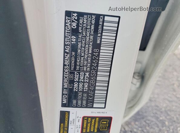 W1KAF4GB6SR246248 2025 MERCEDES-BENZ C Белый Вид подкапотного пространства