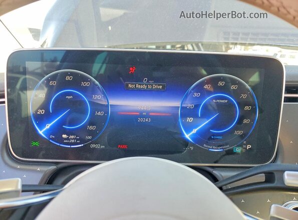 W1KCG2DB9NA019122 2022 MERCEDES-BENZ EQS Blue Widok zestawu wskaźników