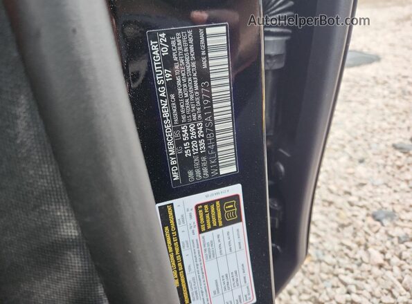 W1KLF4HB7SA119773 2025 MERCEDES-BENZ E Черный Вид наклейки с VIN-кодом