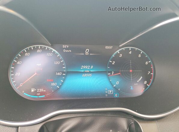 W1KWF8EB3LR583753 2020 MERCEDES-BENZ C Black Սարքավորումների վահանակի տեսք