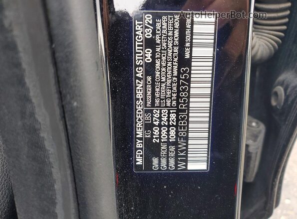 W1KWF8EB3LR583753 2020 MERCEDES-BENZ C Black Շարժիչի բաժամունքի տեսք