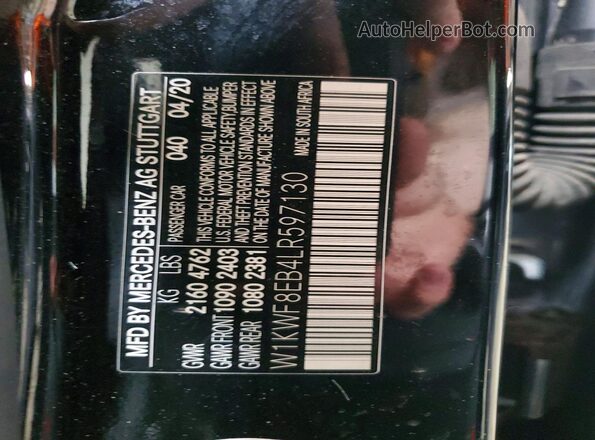 W1KWF8EB4LR597130 2020 MERCEDES-BENZ C Черный Вид наклейки с VIN-кодом