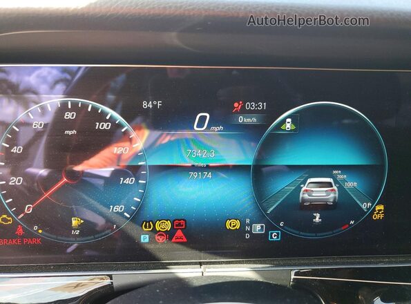 W1KZF8DB3NB076944 2022 MERCEDES-BENZ E White Вид щитка приладів