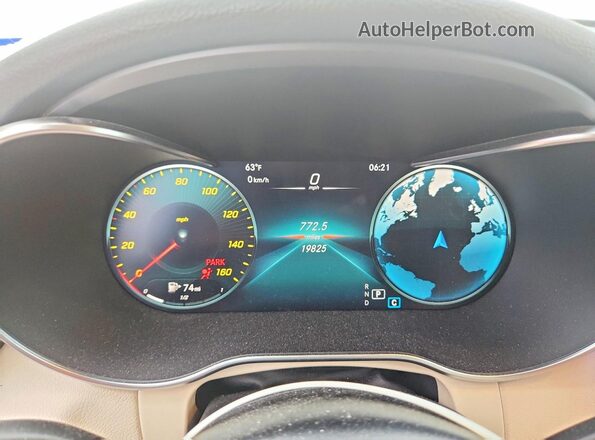 W1N0G8DB2NV376496 2022 MERCEDES-BENZ GLC-CLASS Белый Вид щитка приборов