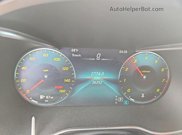 W1N0G8DB7MF868580 2021 MERCEDES-BENZ GLC-CLASS Белый Вид щитка приборов