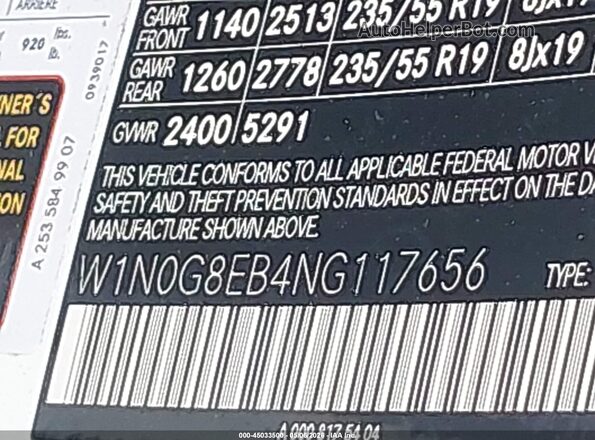 W1N0G8EB4NG117656 2022 MERCEDES-BENZ GLC 300 Белый Вид подкапотного пространства