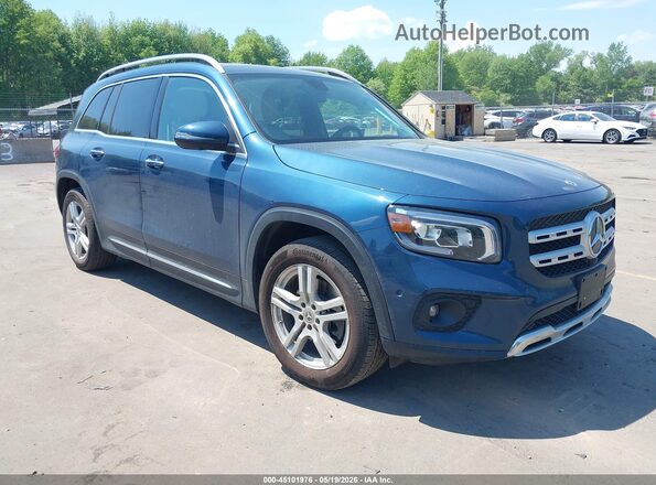 W1N4M4HBXPW283655 2023 MERCEDES-BENZ GLB-CLASS Синий Передняя правая четверть