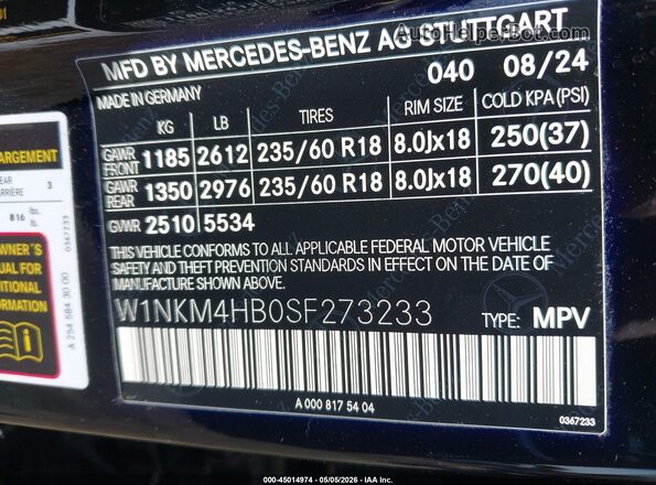 W1NKM4HB0SF273233 2025 MERCEDES-BENZ GLC 300 Black Вид підкапотного простору
