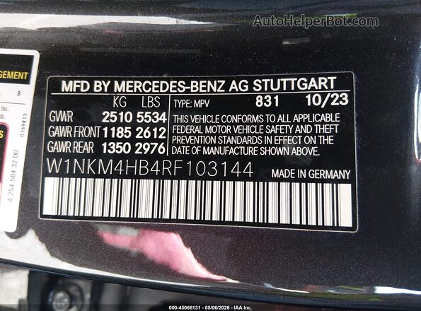 W1NKM4HB4RF103144 2024 MERCEDES-BENZ GLC 300 Черный Вид подкапотного пространства