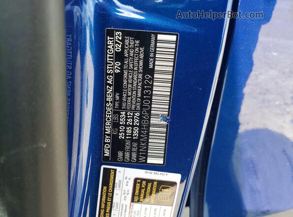 W1NKM4HB6PU013129 2023 MERCEDES-BENZ GLC-CLASS Синий Панорамный вид салона 360°