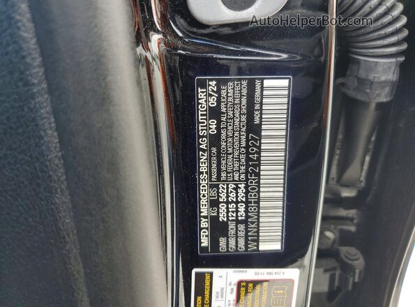 W1NKM8HB0RF214927 2024 MERCEDES-BENZ GLC-CLASS Черный Вид наклейки с VIN-кодом
