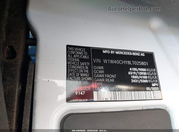 W1W40CHY8LT025801 2020 MERCEDES-BENZ SPRINTER Белый Вид подкапотного пространства