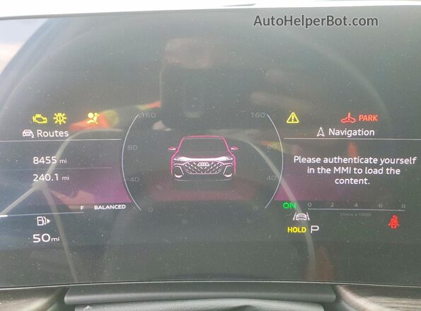 WA12AAGUXS2021072 2025 AUDI Q5 Серый Вид щитка приборов