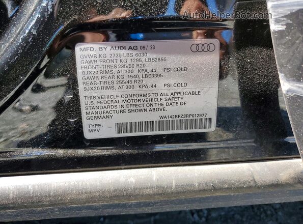 WA142BFZ3RP012977 2024 AUDI Q4 Черный Вид подкапотного пространства