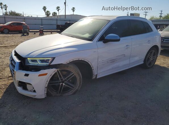 WA1A4AFY4J2058477 2018 AUDI SQ5 White წინა მარცხენა ხედი სამი მეოთხედიდან