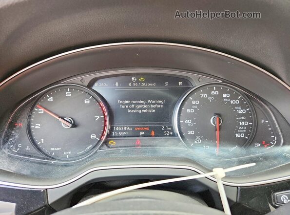 WA1AAAF77HD008171 2017 AUDI Q7 White Вид щитка приладів