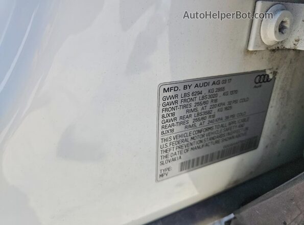 WA1AHAF70HD050385 2017 AUDI Q7 Белый Панорамный вид салона 360°