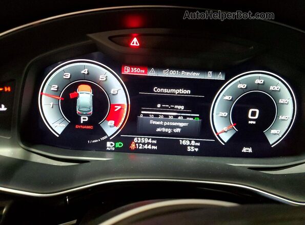 WA1AJAF73MD017265 2021 AUDI Q7 Черный Вид щитка приборов