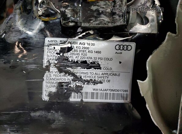WA1AJAF73MD017265 2021 AUDI Q7 Черный Вид подкапотного пространства