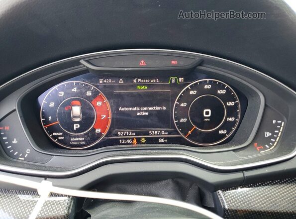 WA1B4AFY8L2124391 2020 AUDI SQ5 Gray Սարքավորումների վահանակի տեսք