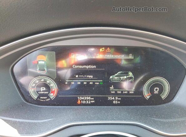 WA1BAAFYXM2012976 2021 AUDI Q5 Charcoal Widok zestawu wskaźników