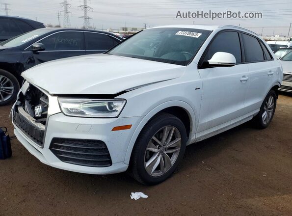 WA1BCCFS9JR001004 2018 AUDI Q3 White წინა მარცხენა ხედი სამი მეოთხედიდან