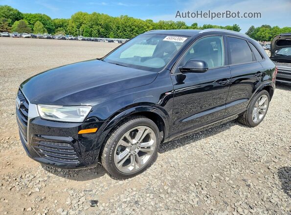 WA1BCCFSXJR030964 2018 AUDI Q3 Black წინა მარცხენა ხედი სამი მეოთხედიდან
